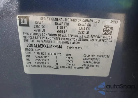 2014 Chevrolet Equinox Ls z USA, uszkodzony, nr VIN 2GNALAEKXE6132944